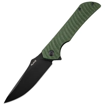 Нож складной Ruike P123-MG, сталь 14C28N, рукоять микарта, зеленый