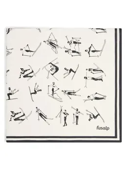 Шарф из шелка «Фусальп» Fusalp, белый