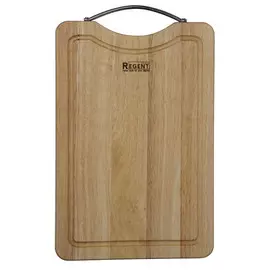 доска разделочная REGENT INOX Bosco 35х23,5х1,5см прямоугольная гевея, нерж.сталь