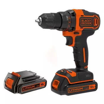 дрель-шуруповерт BLACK&amp;DECKER BDCDD186KB-QW 18В Li-Ion 1,5Ач 2 аккумулятора