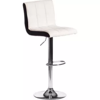 Стул барный TetChair Barber (mod. KY711D) металл/экокожа белый/черный/хром