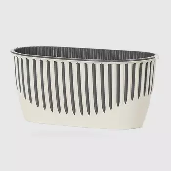Кашпо балконное Serinova Piano 31,5x14,2x16,8 см бежевое