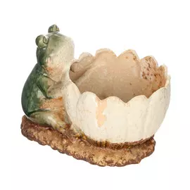 Кашпо для цветов Dehua ceramic лягушонок 21х14х15см