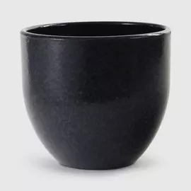 Кашпо для цветов Kaemingk Garden чёрное большое (850228)