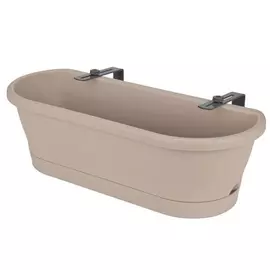 Кашпо Elho corsica balcony 24x58x19см серо-коричневый