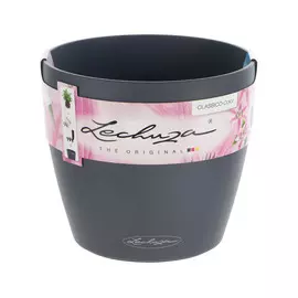 Кашпо с автополивом Lechuza Classico Color серое 18х18х17 см