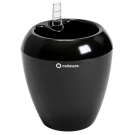 Кашпо Plastia Calimera d35h37см чёрное с автополивом