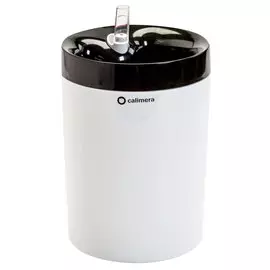 Кашпо Plastia Calimera d35h48см чёрное/белый автополив