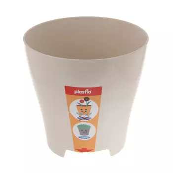 Кашпо Plastia Luna 16 см бежевое