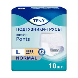 Подгузники-трусы ТЕНА Пантс Нормал (TENA Pants Normal) размер L (100-135 cm) 10 шт