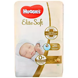 Подгузники Huggies Elite Soft 0-3.5 кг, 50 шт