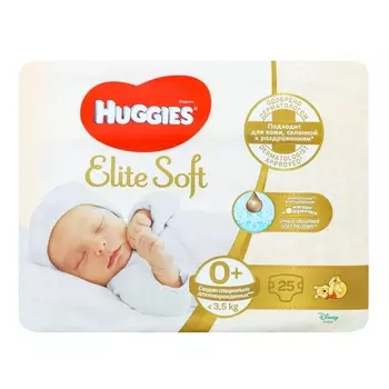 Подгузники Huggies Элит софт до 3,5 кг 25 шт