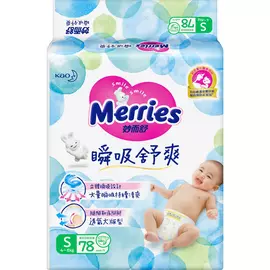 Подгузники Merries Extra Dry S 4-8 кг 78 шт