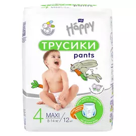 Подгузники-трусики Bella baby Happy Pants 4 8-14 кг 12 шт