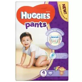 Подгузники-трусики Huggies унисекс 4 9-14 кг 52 шт