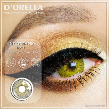 DORELLA 1 пара косметических контактных линз серии New York PRO, цветные линзы для макияжа глаз