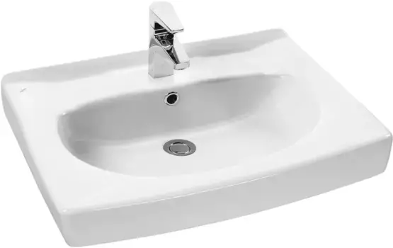 Раковина Santek Пилот 61 см 1WH301970 с кронштейном, крепежом и сифоном