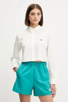 Хлопковая рубашка Tommy Jeans, белый