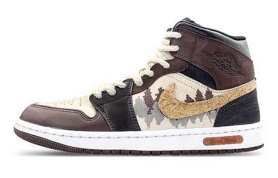 Баскетбольные кроссовки Air 1 Vintage Men Mid-Top Black/Brown/Beige Jordan