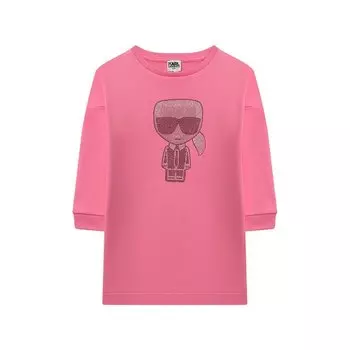 Хлопковое платье Karl Lagerfeld Kids