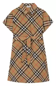 Хлопковое платье-рубашка Burberry