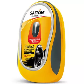 Губка Salton с дозатором для обуви из гладкой кожи черный
