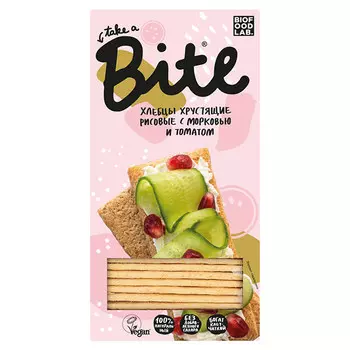 Хлебцы Take a Bite рисовые с морковью и томатом 150 гр