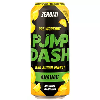 Энергетический напиток Zeromi Pump Dash Ананас 0,5 литра, ж/б, 12 шт. в уп.