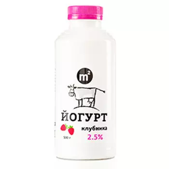 Йогурт питьевой Клубника Ферма М2 2,5% 500 мл