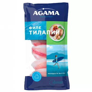 Филе тилапии Agama свежемороженое 400 гр