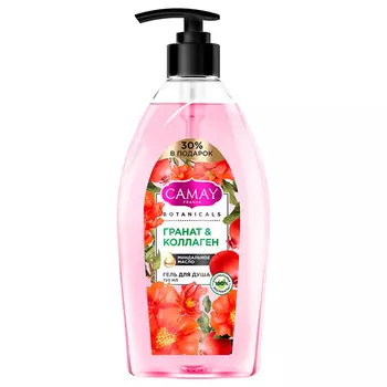 Гель для душа Camay Botanicals гранат и коллаген 750 мл