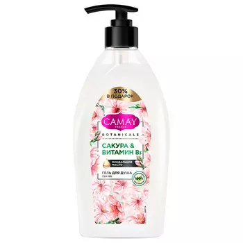 Гель для душа Camay Botanicals сакура и витамин В 750 мл