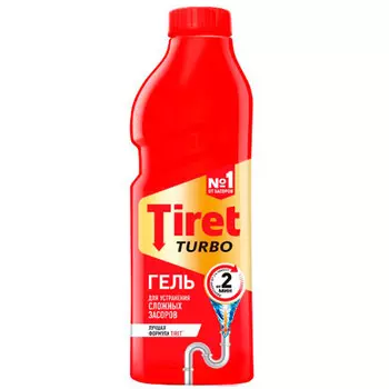 Гель для удаления засоров Tiret Turbo 1 л