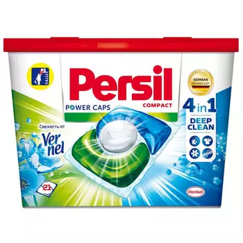 Гель-капсулы для стирки Persil Power Caps Deep Clean 4в1, 21 шт