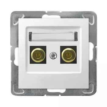 Ospel Impresja Белый Розетка аккустическая 1-я, без рамки GGN-1Y/m/00