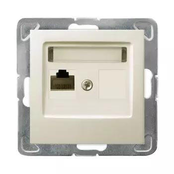 Ospel Impresja Бежевый Розетка компьютерная 1-я, категория 5e, RJ-45, без рамки GPK-1Y/K/m/27