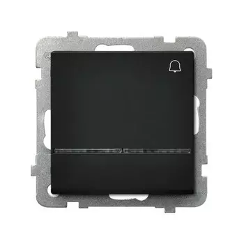 Ospel Sonata Черный металлик Кнопка звонка с подсветкой, без рамки LP-6RS/m/33