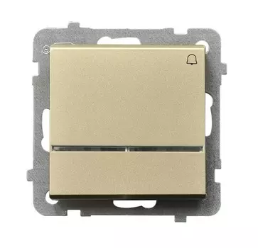 Ospel Sonata Шампанский золотой Кнопка звонка с подсветкой, без рамки LP-6RS/m/39