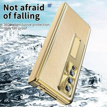 Полная защита, защитная пленка для стекла, чехлы для Samsung Galaxy Z Fold 4, 5 г, Fold4 Fold3 Fold 3 Zfold4 S, держатель для ручек, подставка-крышка for Samsung Z Fold 3