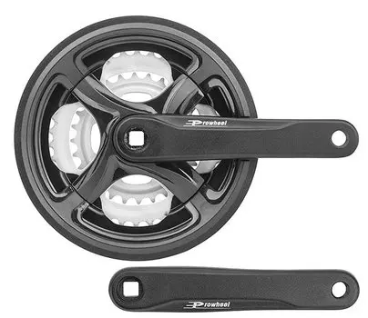 Система велосипедная PROWHEEL TY-CN99-A003N, 28/38/48T, 170 мм, "под квадрат", сталь/алюминий, чёрно-серебристый, 580217