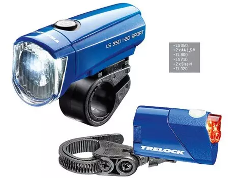 Комплект фонарей TRELOCK, LS 350 I-GO® SPORT / LS 710 REEGO KOMBISET, синий