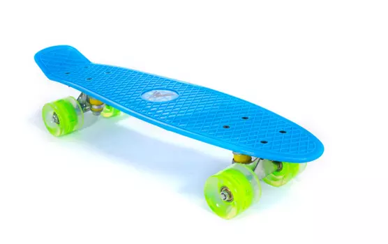 Скейтборд мини TRIX, 22" (56 см), пластик, голубой, SKTX001GR0BL