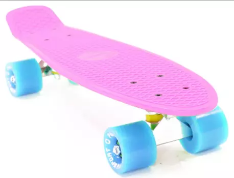 Скейтборд PWS Classic, 22", ABEC-7, розовый/голубой, Classic37756