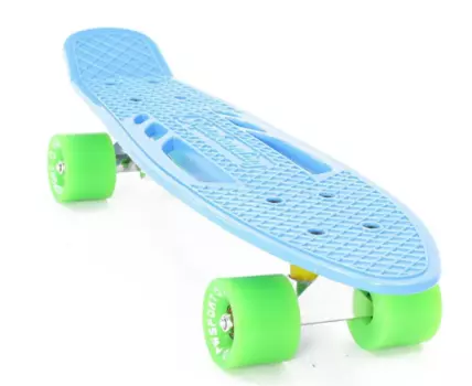 Скейтборд PWS Sidney Fish, 22", ABEC-7, голубой/зеленый, Fish37784