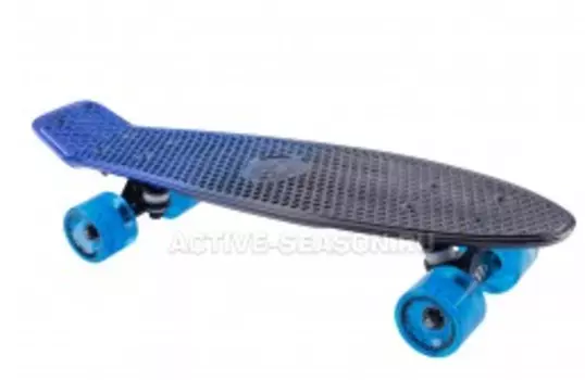 Скейтборд TechTeam Metallic 22, blue, ударопрочный полипропилен, NN004179