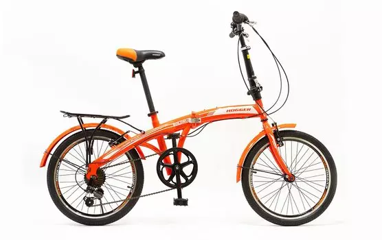 Складной велосипед HOGGER "FLEX" V 20" 2021, HG-FL20 (Рама: one size (Рост: 145-165 см), Цвет: оранжевый/черный)