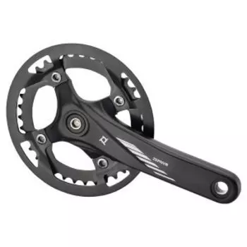 Система шатунов велосипедная PROWHEEL, 8 скоростей, 36Т, под квадрат 100/156,5мм, матовый черный, ZEPHYR-236A