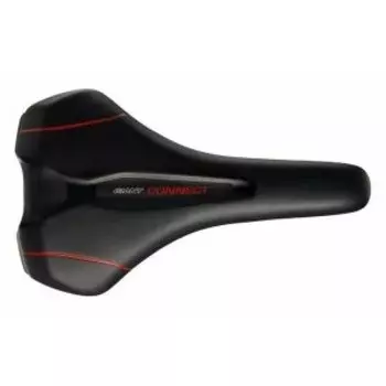 Седло велосипедное Giant CONNECT UPRIGHT, искусственная кожа, пена, сталь, черный/красный, 120000019