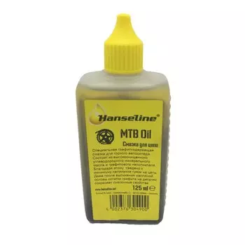 Смазка Hanseline GRAPHITE LUBE MTB, для цепи и троссов, жидкая, с графитом, 125 мл, HANS_304900