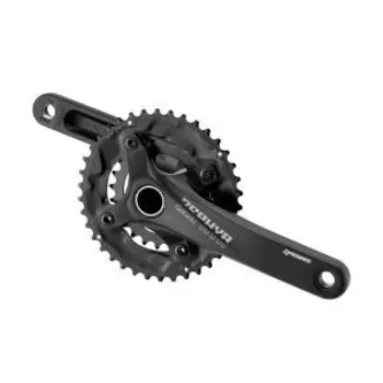 Система велосипедная PROWHEEL, для фэтбайков, 2 звезды, для 10-скоростей, 175 мм, черный, ZEPHYR-501-TT-120